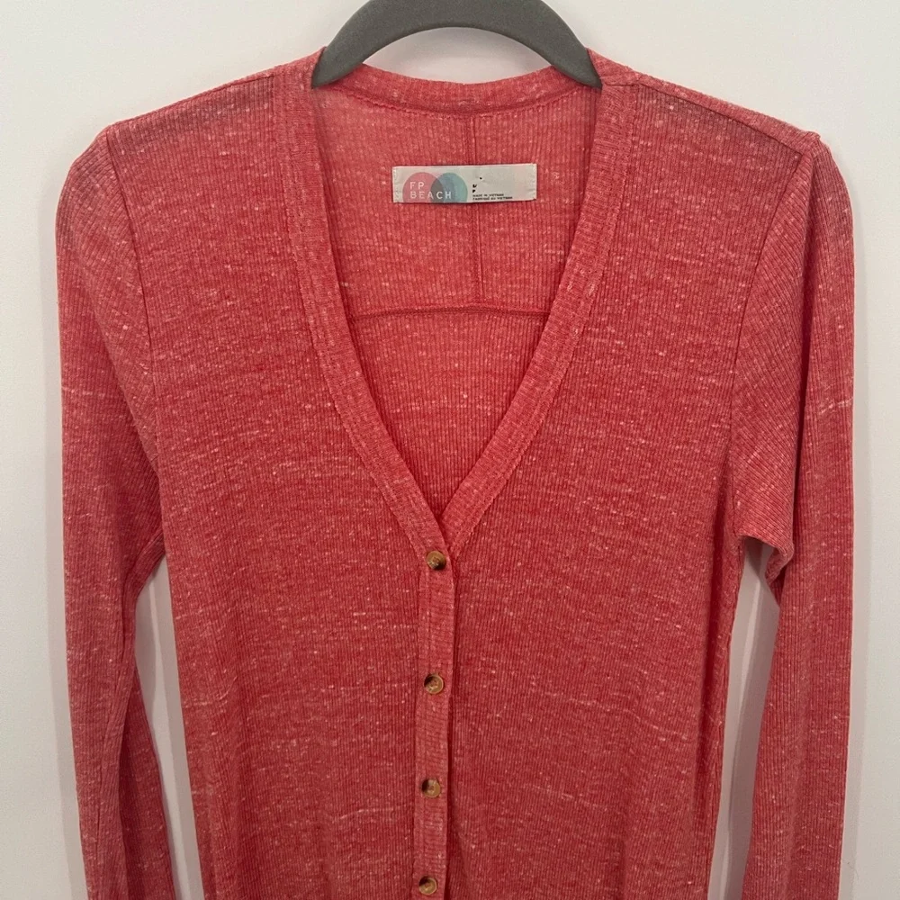 Free People Beach Ribbed Up long cardigan